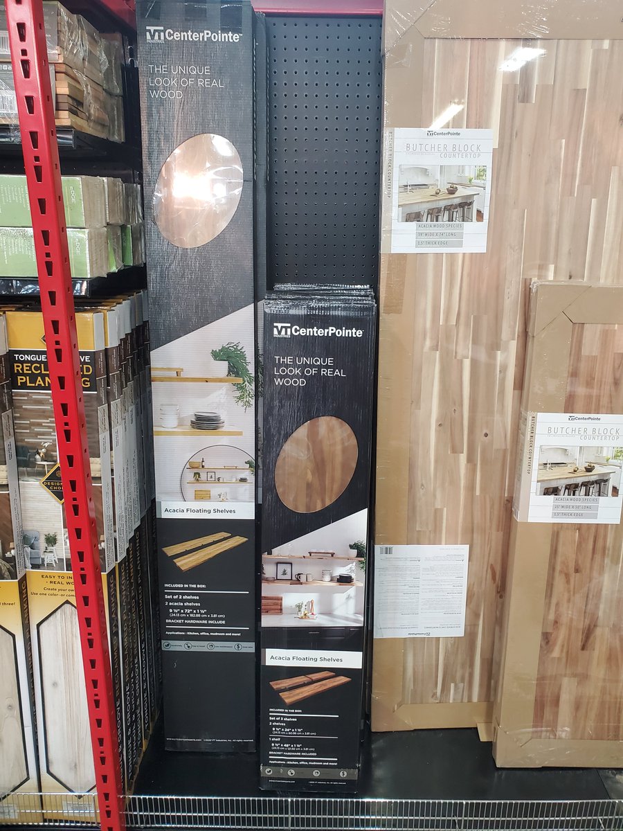 Stones_Near_You's tweet image. If you're in need of wood accents for your home's decor, then stop by Stone's in #thomasvillega. We stock butcher block countertops, floating shelves &amp;amp; ship lap accent wall planks!
#stoneshomecenters #butcherblock #accentwall #accentwallideas #accentwalldesign #floatingshelves