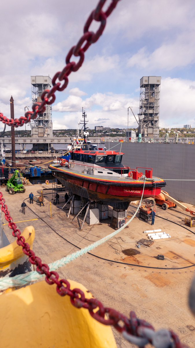Groupe_Ocean's tweet photo. 🔎 Cale sèche règlementaire pour le NM Taukamaim ⚓

👉 Pendant quelques semaines, ce bateau-pilote de @APL_LPA  sera rénové dans notre cale sèche de Québec ✨

#groupeocean #oceangroup https://t.co/xGYCHPEFFg