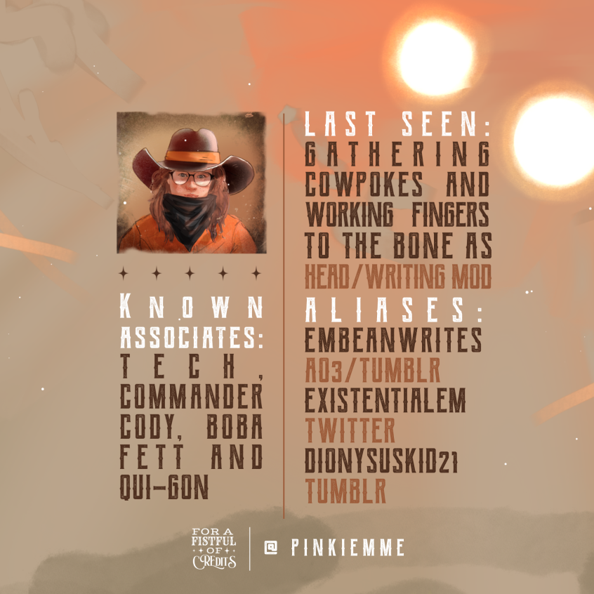 For a Fistful of Credits Zine on Twitter: