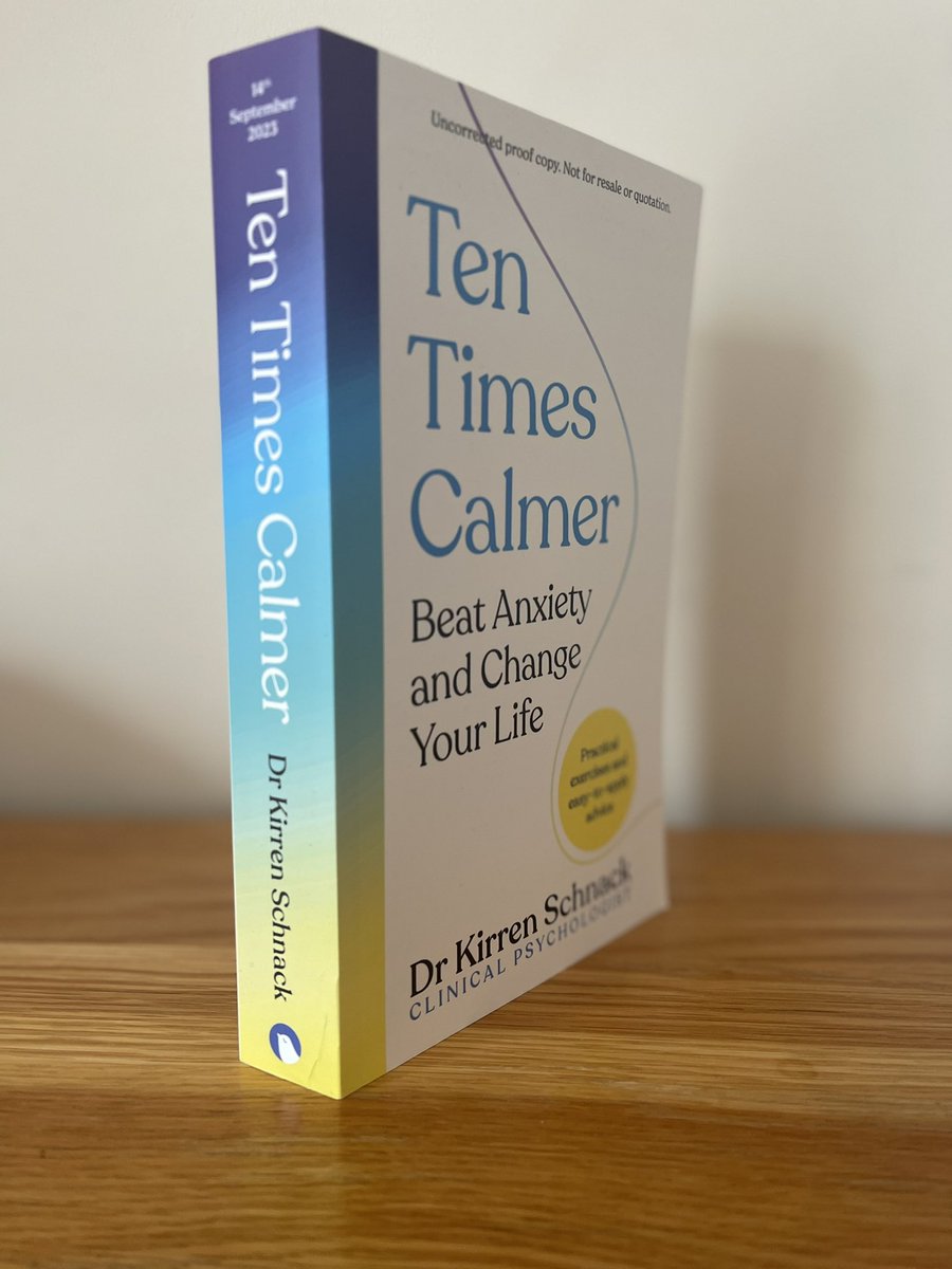 I need this book so badly! Latest #bookpost is called #TenTimesCalmer by @DrKirren & will be published on 14/9 by @booksbybluebird. “Packed full of practical advice and support for dealing with everyday stresses and long-term anxieties.” Yes please.