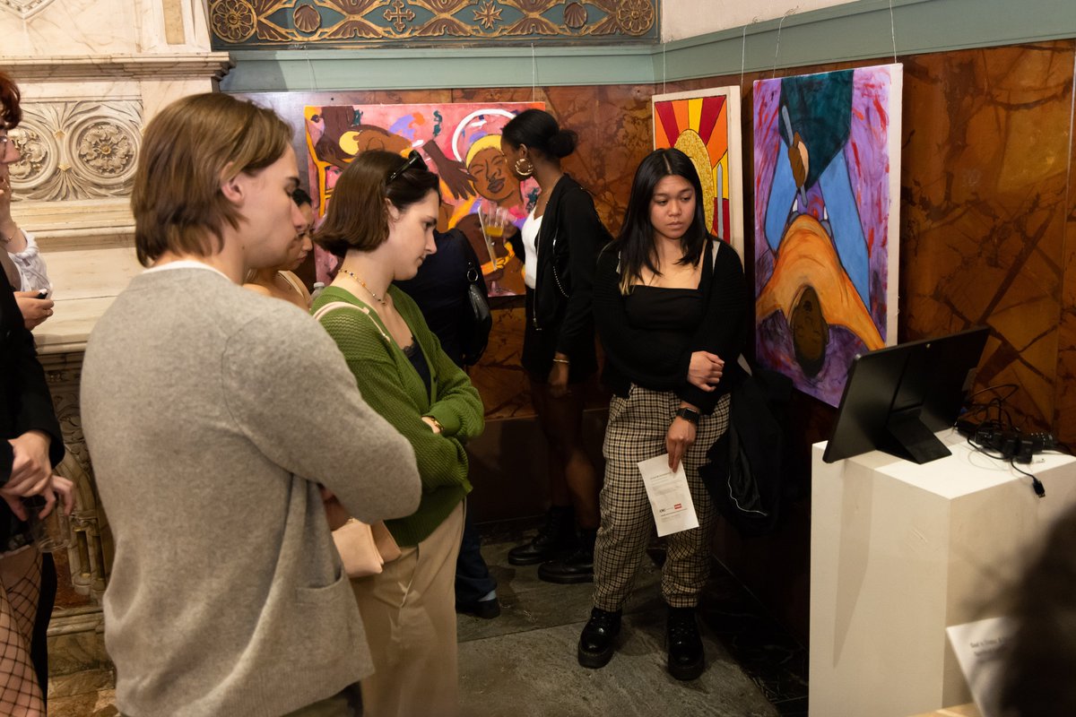 CRCfordham's tweet photo. Visiting New York this Memorial Day weekend? Check out "Vessel: A Spiritual Art Experience," an exhibit curated by 2022-2023 Duffy Fellow Triona Delumpa @FordhamNYC '22 and hosted by @openingsny @stpaulnyc. The show runs through June 14. (Photo credit: Leo Sorel) https://t.co/BFA3c0INfh