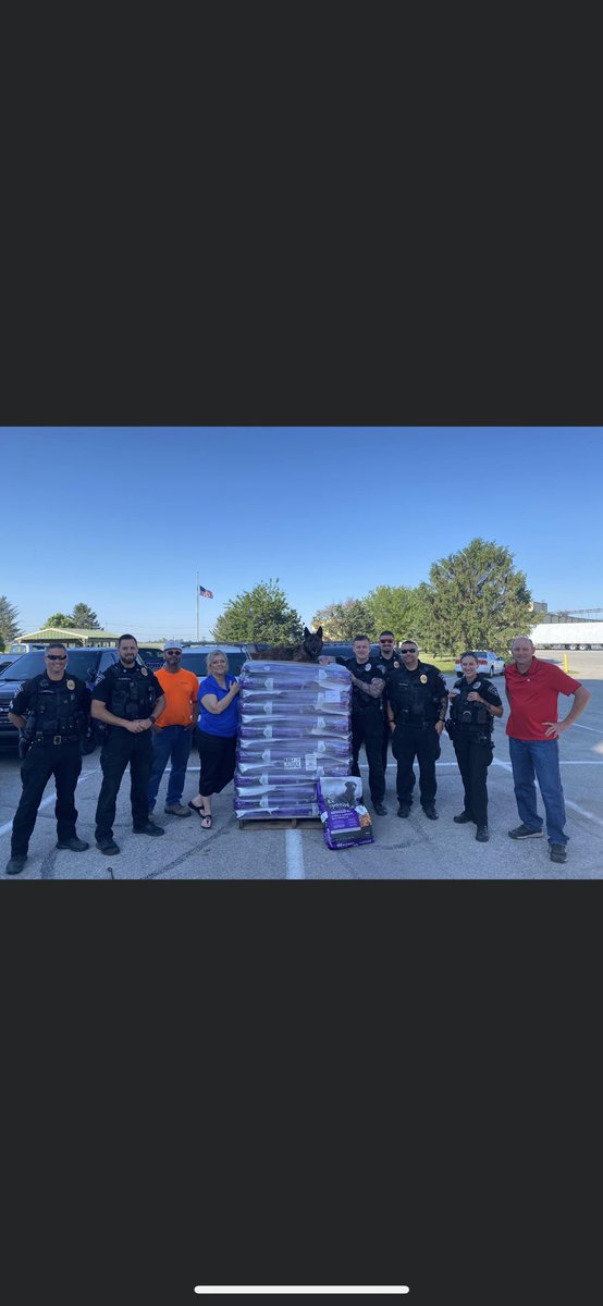 Thank you to Purina of Frankfort for your generous donation to our K9 program. As you can tell, K9 Bane is very excited for the dog food! 

We serve a great community and are appreciative of our local businesses!