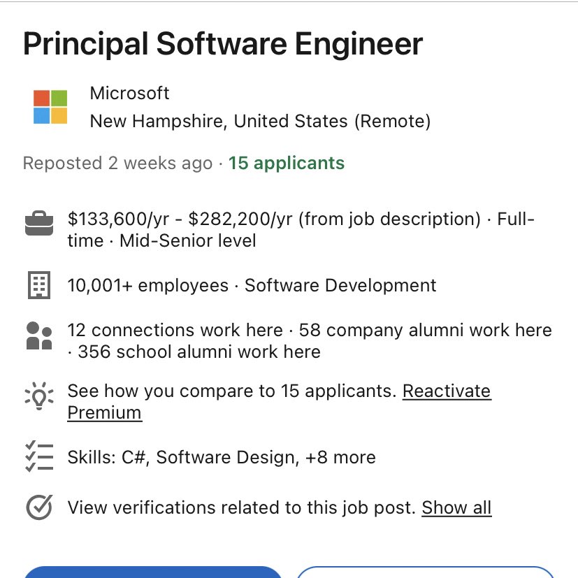 VicVijayakumar's tweet photo. Would you optimize for title, or pay?

Senior Engineer @ Netflix
Staff Engineer @ Airbnb
Principal Engineer @ Microsoft
Distinguished Engineer @ Care

Note that these numbers are all base pay. These are all publicly traded cos. https://t.co/ZZ8hWHNgLS