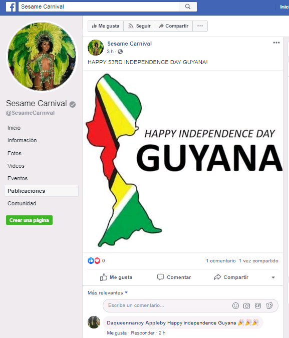 AntroCanal's tweet photo. #UnDiaComoHoy #26May 2019 Muy bien por esta Compañía guyanesa de Eventos radicada en Nueva York por publicar el Mapa de Guyana sin el Esequibo en su felicitación por su Independencia - Link https://t.co/xUoVjaxyLj… #26May #Esequibo #EsequiboEsVenezuela 

Falta el Tigri a Surinam https://t.co/iCVngyK18J