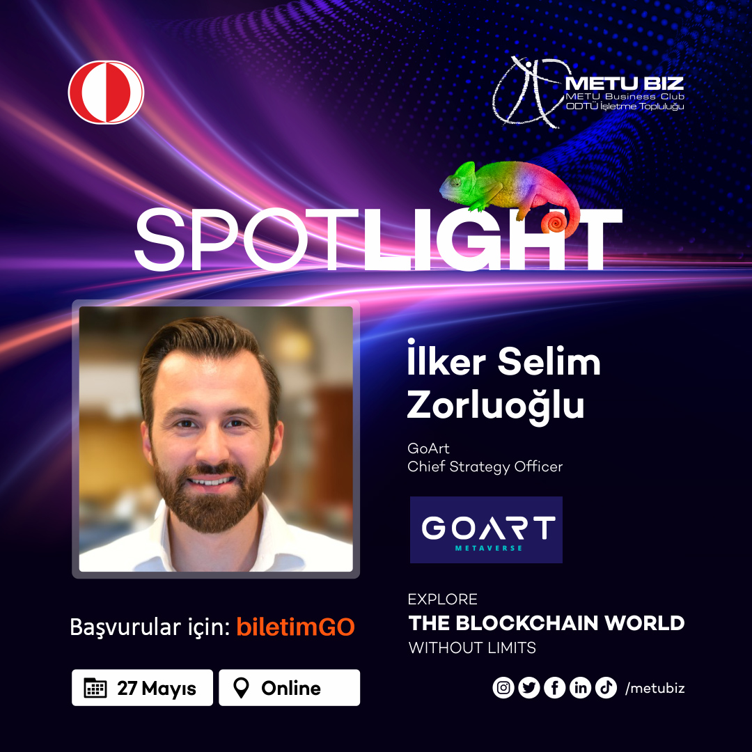 Spotlight birbirinden değerli konuşmacılarını sunar!

Chief Strategy Officer of GoArt İlker Selim Zorluoğlu bizlerle birlikte olacak!✨

Sertifikalı etkinliğe ücretsiz başvurmak için bio’daki linke tıkla