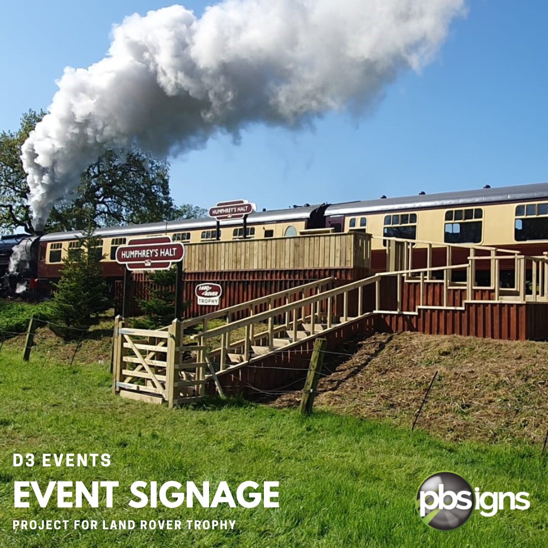 pb_signs's tweet image. Traditional railway signage produced for D3 Events Land Rover Trophy Event 👌

#eventprofs #qualityquickly #bespokesolutions #eventsigns #eventsignage