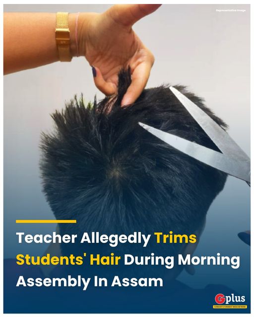 Over 30 students’ hair was allegedly trimmed by a teacher at a school in #Majuli. 

#Assam