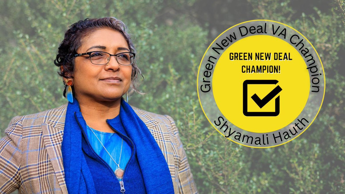 Proud to be recognized as a @GreenNewDealVA Champion.

Whether through my work on Fairfax County's Community-wide Energy and Climate Action Plan, or while advocating for green policies at the General Assembly — I've always been committed to building a sustainable future for VA.