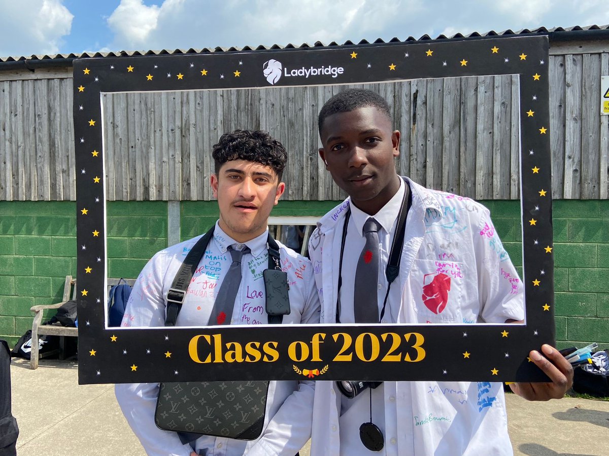 Celebrating our #Y11 leavers this lunchtime. We'll share more images on the website next week! #LadybridgeLearners #ClassOf2023 #Year11Leavers #Year11