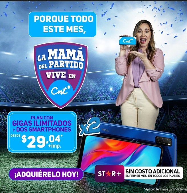 AntonioUbilla1's tweet photo. Increíble oportunidad para estar comunicado con un plan como el de
@CNT_EC
por $29.04 tienes GIGAS ILIMITADOS para navegar y chatear y DOS SMARTPHONE. No dejen pasar la ocasión de regalar a mamá #LaMamáDelPartido https://t.co/wBcIsxqQOU