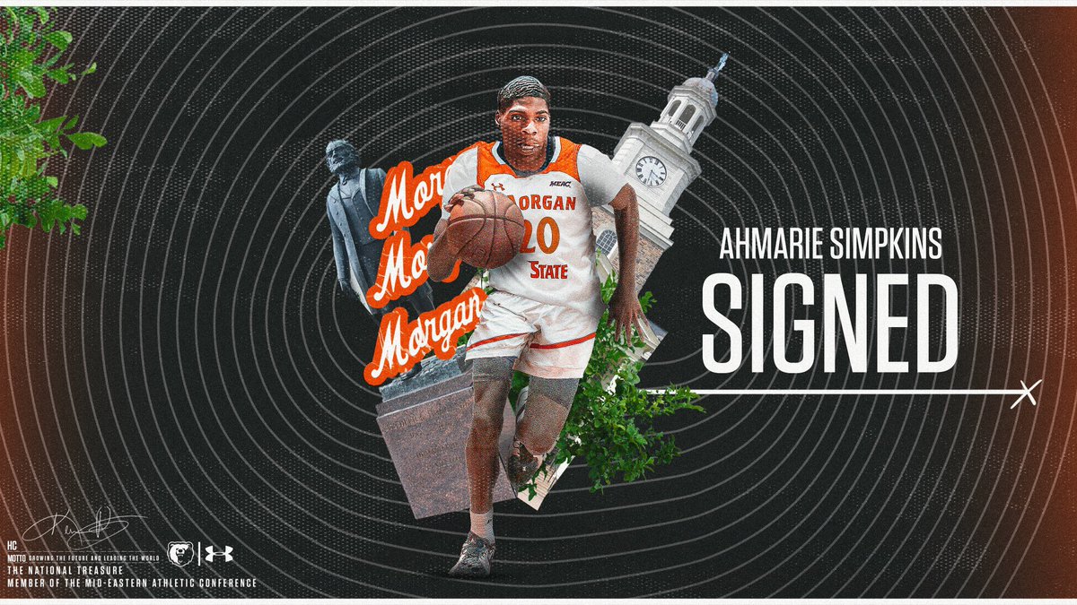 ￼ @MSUBearsMBB Signs 6-foot-4 Guard Amarhie Simpkins 📋bit.2ly/3BVcl0X @MEACSports | @UnderArmour #GoBears🔷🔶 ￼ ￼