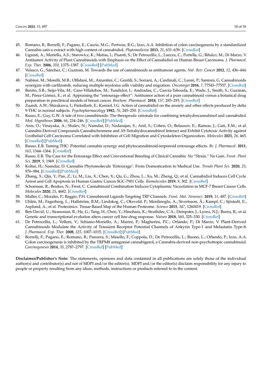 CCH2OHOME's tweet photo. Article on cannabis plant extract on head and neck squamous cell carcinoma. P.15-18 #cancer #squamouscellcarninoma #cannabis https://t.co/gen4PIXpYz