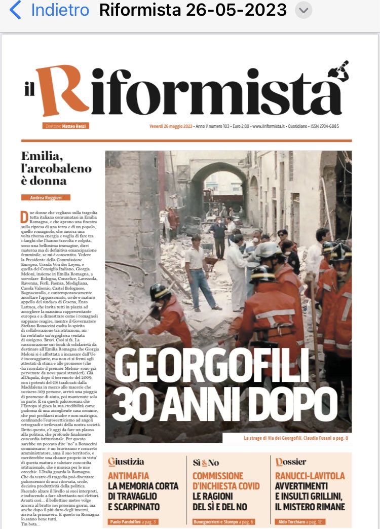 Su Twitter c’è un becero che si dichiara di Iv ( io l’ho bloccato) , ma che pubblica sempre commenti sprezzanti su Iv, Renzi, Boschi.. Oggi ha paragonato Il Riformista a Novella 2000. Come si fa a dire una balordaggine del genere di un quotidiano completo di temi e attualità?