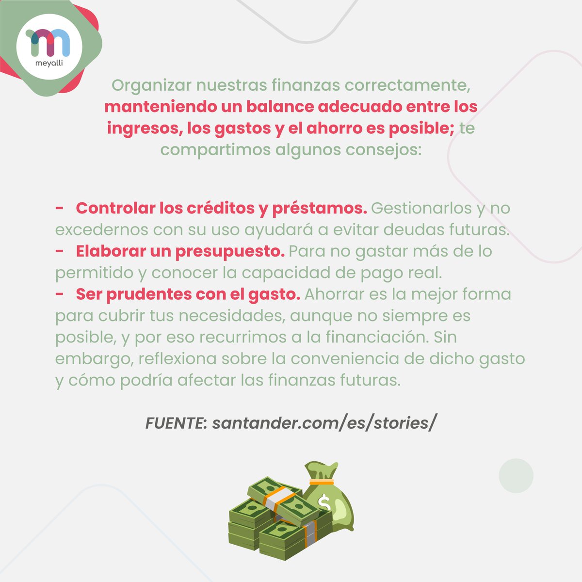 ¿Cómo evitar el sobreendeudamiento?
La planificación es esencial si queremos evitar caer en problemas financieros o si queremos tomar medidas preventivas. Es importante organizar adecuadamente nuestras finanzas, equilibrando nuestros ingresos, gastos y ahorros.
#ColegioMeyalli