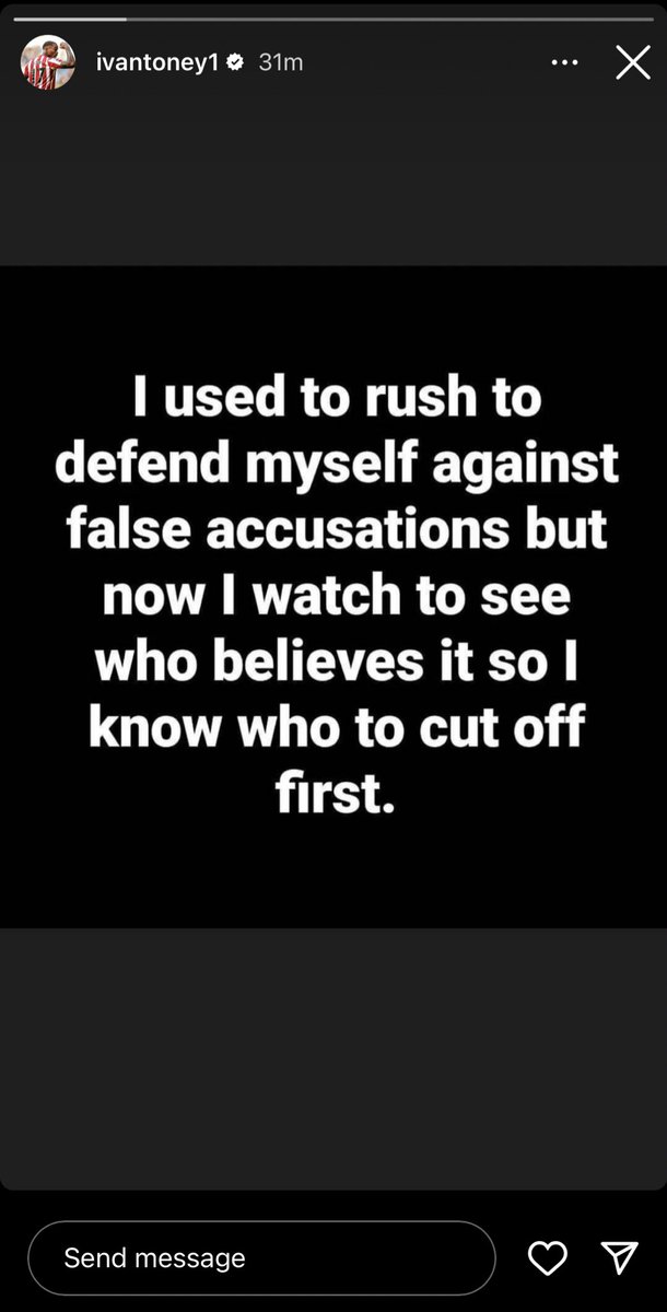 Ivan Toney’s instagram story…😳