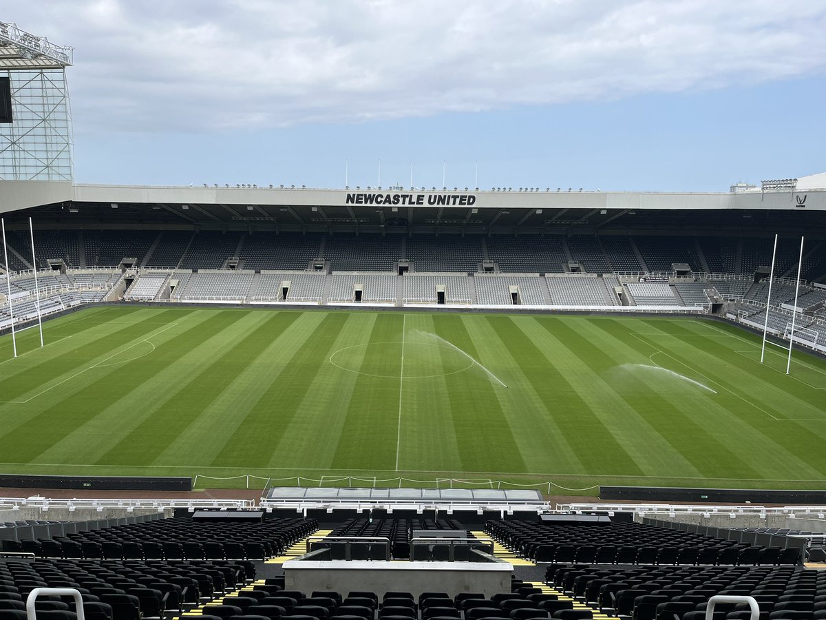 Busy week at the stadium, changing the pitch over from football to rugby to get ready for #magicweekend #NUFC #groundstaff