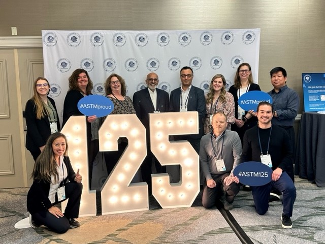 Congrats to @ASTMIntl on 125 years of tireless efforts from its 32k+ members impacting the quality, safety, & productivity of more than 100+ industries. And cheers to NatureWorks' Sr Global Product Regulatory Affairs Manager, Becky Brooks, a section chair in 20.96. 🎉 #ASTMproud
