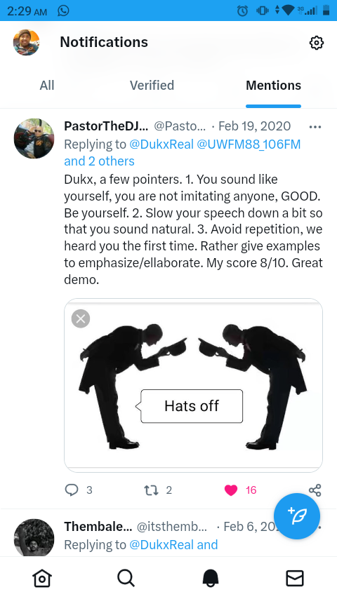 DukxReal's tweet photo. @PastortheDJ Sho Grootman do you still remember the advice you gave me about radio back in 2020. Thank you bhuti everything is now making sense I chased the dream and I'm at Zibonele FM doing a talk show and one music show on Friday. Thank you Grootman🙏😭😎
@Pasto https://t.co/7eKYwCK5mk
