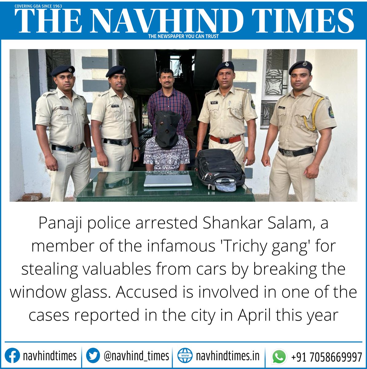 Navhind_Times's tweet photo. #CrimeNews #NavhindTimes #GoaNews #gangmember #goapolice @spnorthgoa @DGP_Goa https://t.co/SjLV7Uwr9t