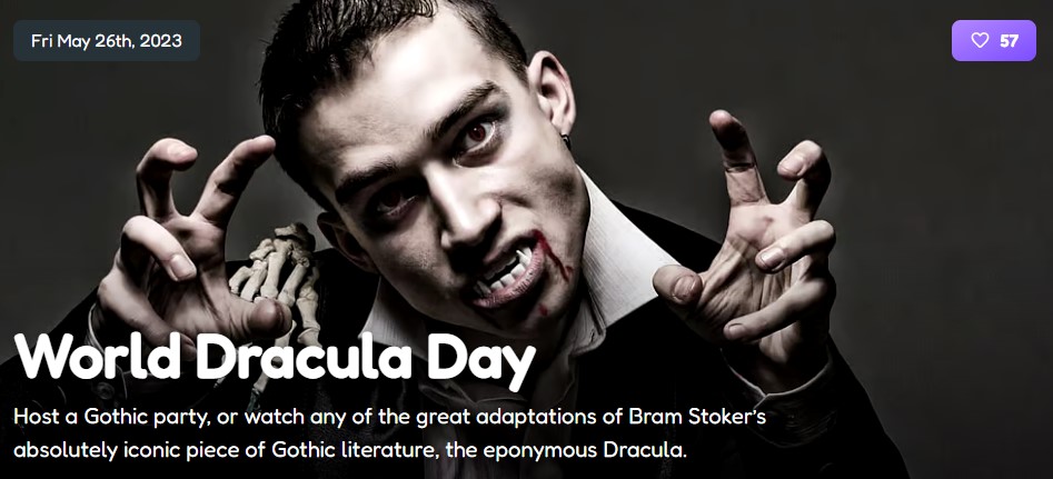 #DYK that today is #WorldDraculaDay