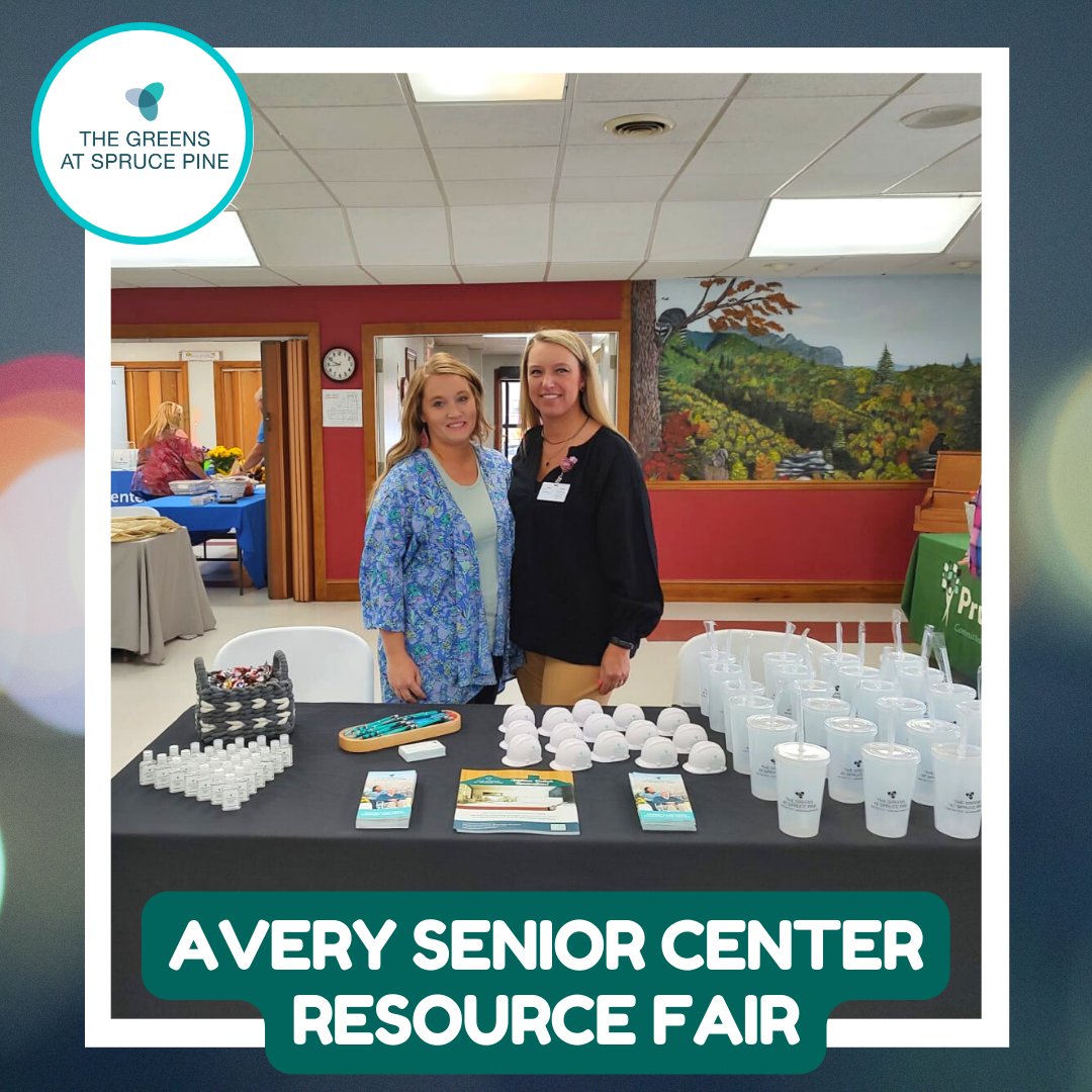 Kayla and Jennifer are at it again;
Thank you for representing our facility at the Avery Senior Center Resource Fair! 

#ResourceFair #Represent