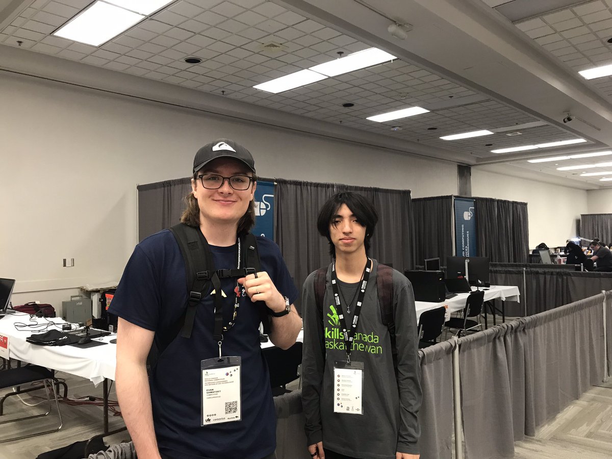 GGrossi1's tweet photo. Skills Canada Day 2 competition begins but first: meeting peers across Canada and getting daily briefing. Students’ work to follow (after competition is complete). @niagaracollege @NCgameDev @kgordon077 #myncstory #SCNC2023 https://t.co/u3kIc6BW8v