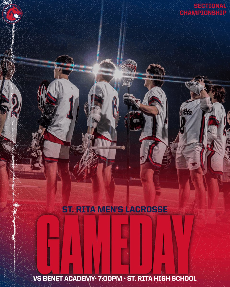 GAMEDAY. Benet vs Rita for the Sectional championship. Enough said. Gametime at 7, $7 admission. Should be a beautiful night! #Shootyourshot #Stritalacrosse