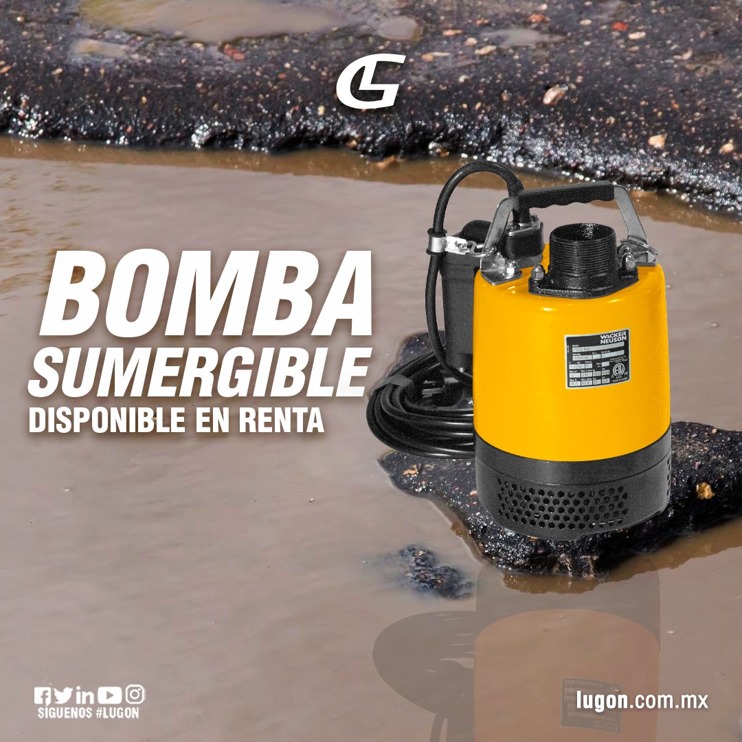 LugonMaquinaria's tweet image. Bomba sumergible #Wacker PS2500 ideal para un drenaje rápido y fiable en obra✅ Disponible en renta😉
🟡 Cotiza ahora desde tu móvil
📲 lugon.com.mx