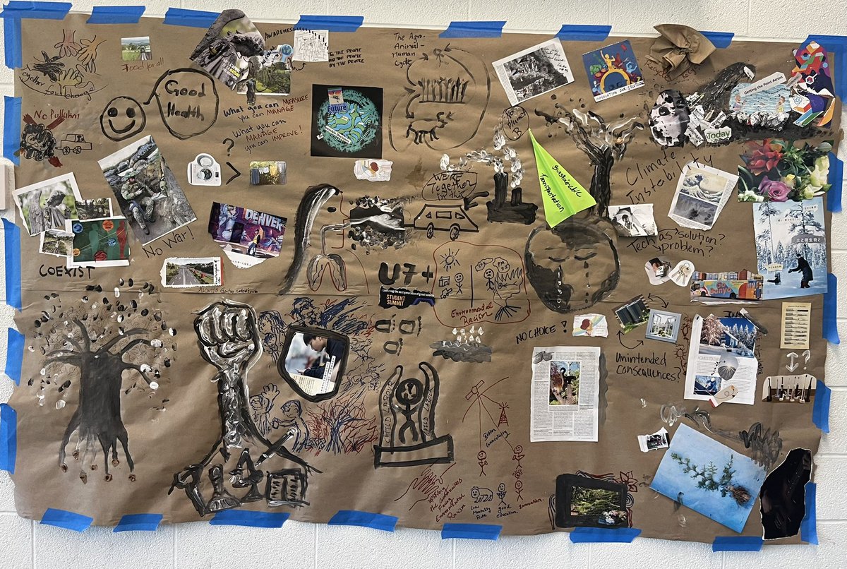 arialb's tweet photo. I was thrilled to attend some of the #u7+ student challenge brilliantly hosted by  @ottawa_of   Great mural all student created on theme of sustainability. https://t.co/dD6GPa0pLC