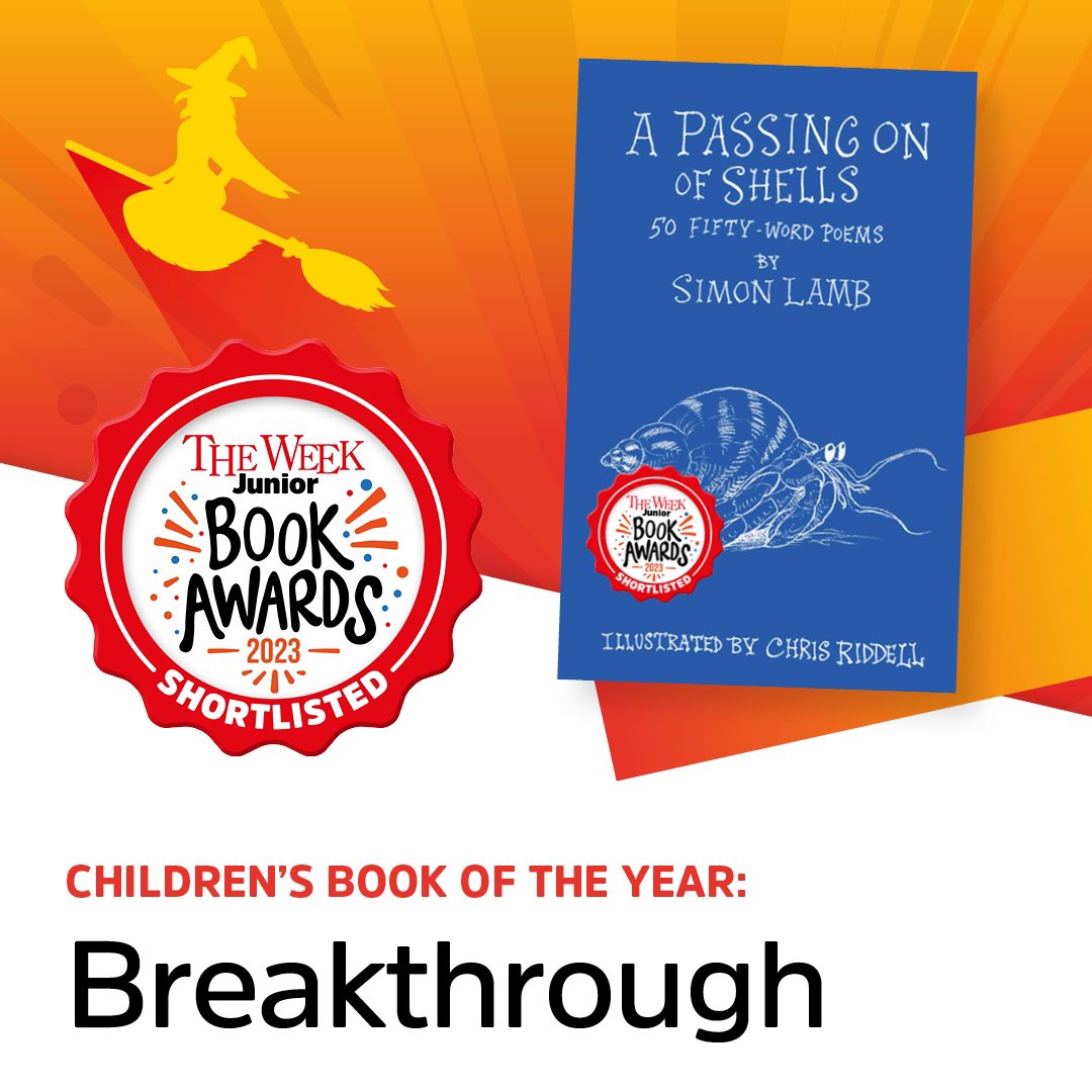 ✨🐚✨ I am BLOWN AWAY to discover that #APassingOnOfShells has been shortlisted for “Children’s Book of the Year: Breakthrough” in The Week Junior Book Awards 2023. 🤯

👏 Congrats to all creatives in all categories.

#TWJAwards @theweekjunior @Scallywagpress @chrisriddell50