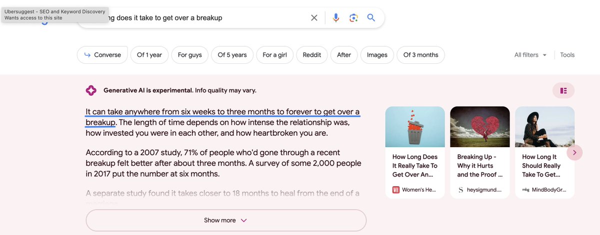 <a href="/searchliaison/">Google SearchLiaison</a> <a href="/lilyraynyc/">Lily Ray 😏</a> This is a more appropriate way for Google to cite their sources. Link attribution in the actual "AI answer". 

With quotation marks. That's a direct quote you're using.