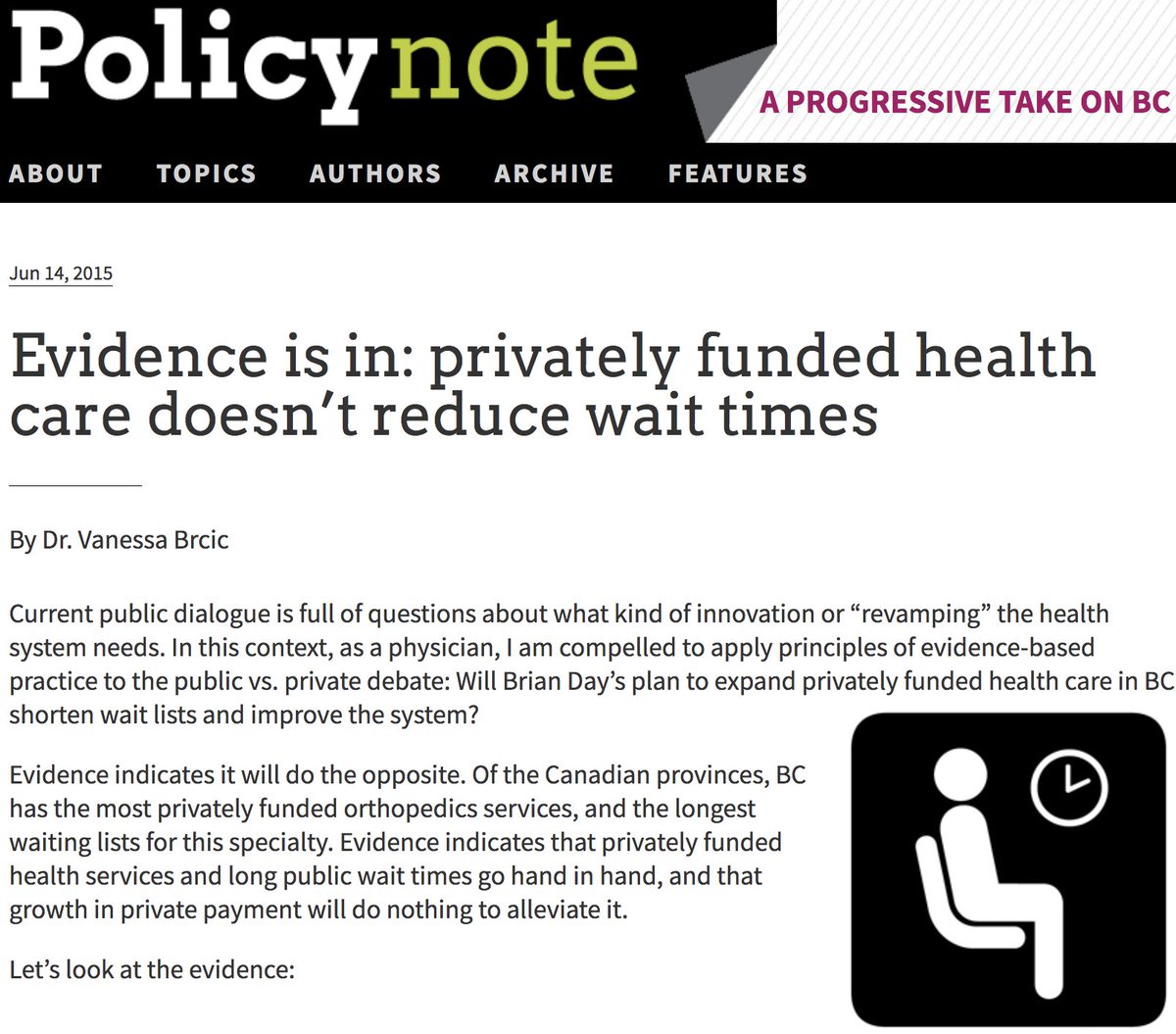 Seems a good time to post this, for anyone who's still claiming '#Bill60 will shorten wait times.'
As @vanessabrcic writes, 'Let’s look at the evidence':
policynote.ca/the-evidence-o…