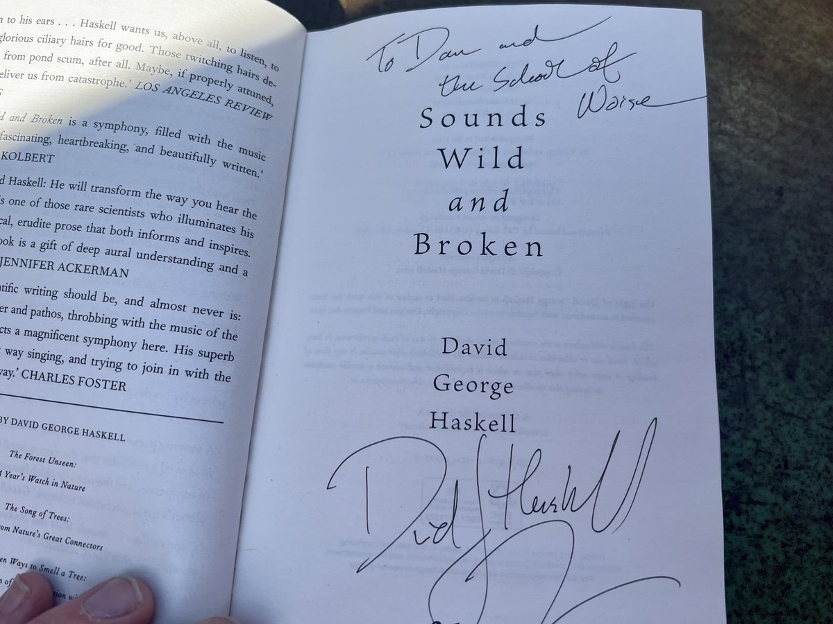 School of Noise (@schoolofnoise) on Twitter photo Really enjoyed last nights talk at the <a href="/britishlibrary/">British Library</a> by <a href="/DGHaskell/">David Haskell</a> on the past, present & future of sound.
Loads of sonic food for thought!
Thanks <a href="/CherylTipp/">Cheryl Tipp</a> <a href="/BLSoundHeritage/">BL Sound Heritage</a> <a href="/BL_Learning/">British Library Learning</a> for hosting 🦤🦎🪰🐋
Off to visit Animals: Art, Science & Sound exhibition next week Really enjoyed last nights talk at the <a href="/britishlibrary/">British Library</a> by <a href="/DGHaskell/">David Haskell</a> on the past, present & future of sound.
Loads of sonic food for thought!
Thanks <a href="/CherylTipp/">Cheryl Tipp</a> <a href="/BLSoundHeritage/">BL Sound Heritage</a> <a href="/BL_Learning/">British Library Learning</a> for hosting 🦤🦎🪰🐋
Off to visit Animals: Art, Science & Sound exhibition next week