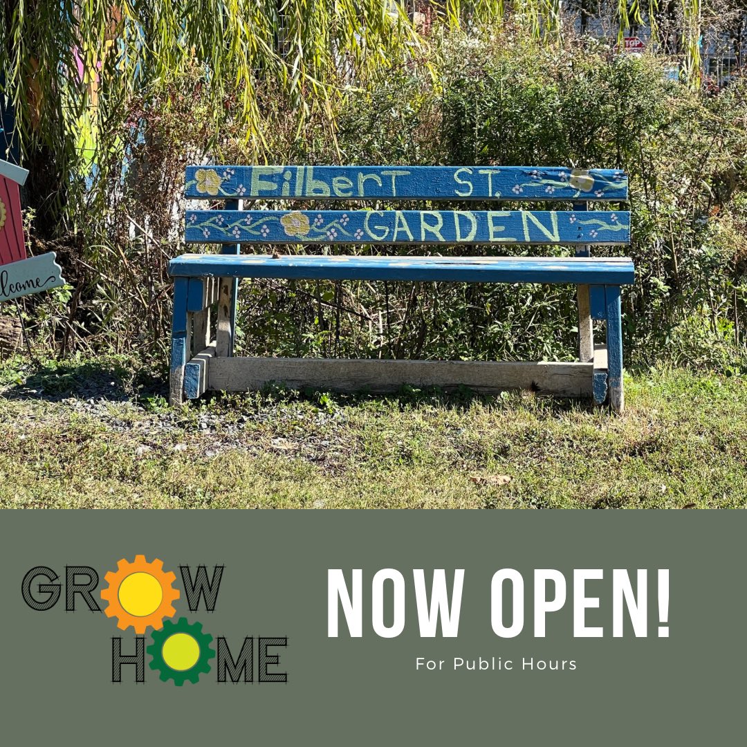 It’s a great weekend to come stroll in the garden 🪴 and pet the goats 🐐  Public hours at Filbert Street Gardens are now open!  Wednesday - Friday: 4 - 8pm  Saturday and Sunday 11-3  📍 1317 Filbert street