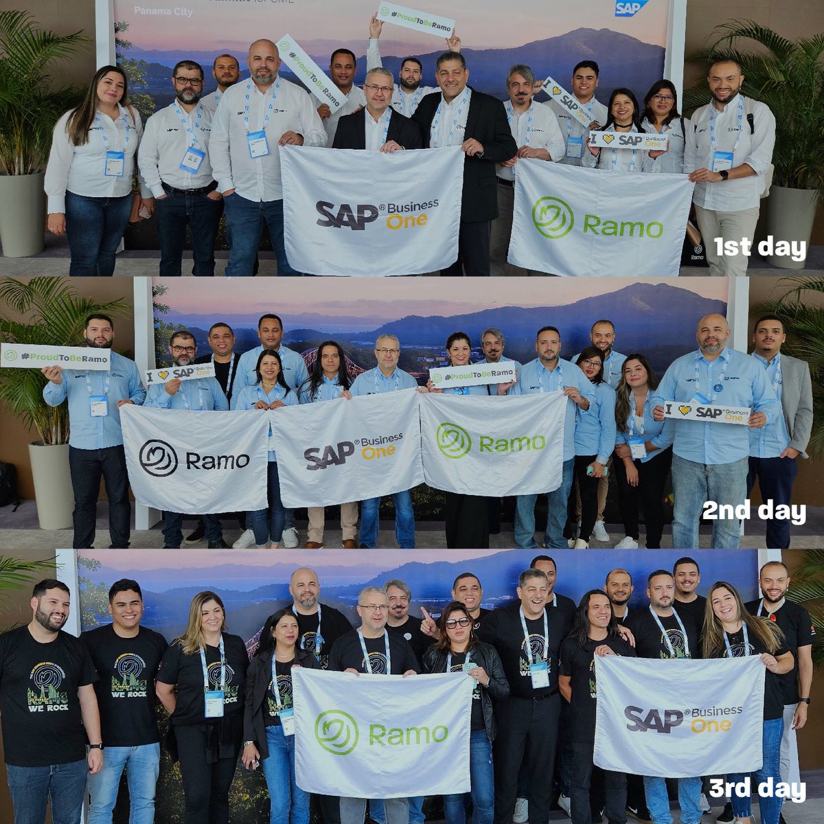 RamoSistemas's tweet photo. Resumão de 3 dias de muito conteúdo no #SAPPartnerSummitforSME 🇵🇦 🤩

O #dreamteam foi montado e está no Panamá. Esse timaço representou a Ramo no Summit de 2023! https://t.co/bky0eKSytr