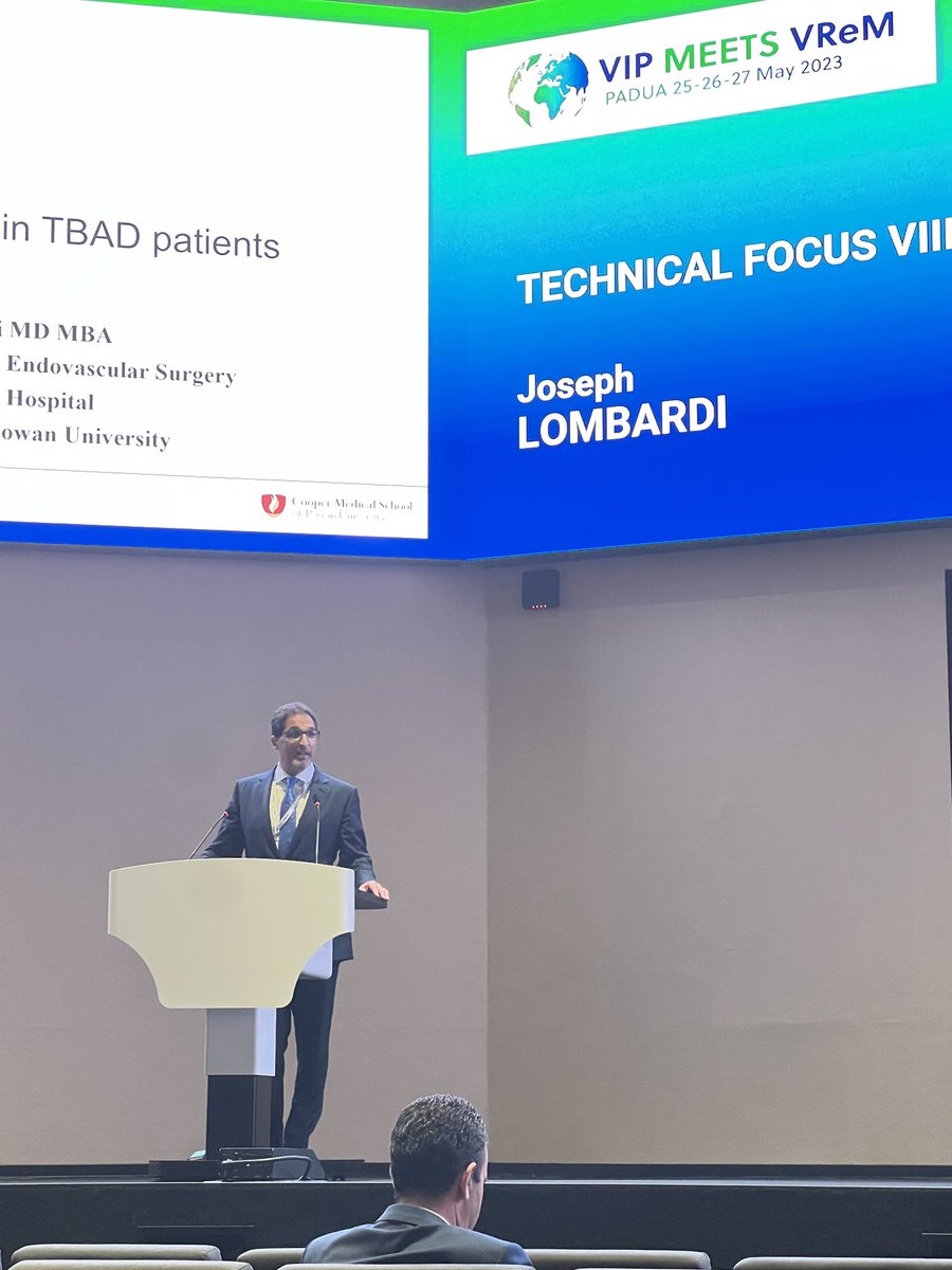 VascularMD's tweet photo. What is a “high risk” uncomplicated type B dissection? #TBAD 

Great talk by ⁦@VascSurgMD⁩ and great discussion at the VIP Congress 2023

#AortaEd #Aorta #TEVAR https://t.co/6SyAkPEljR