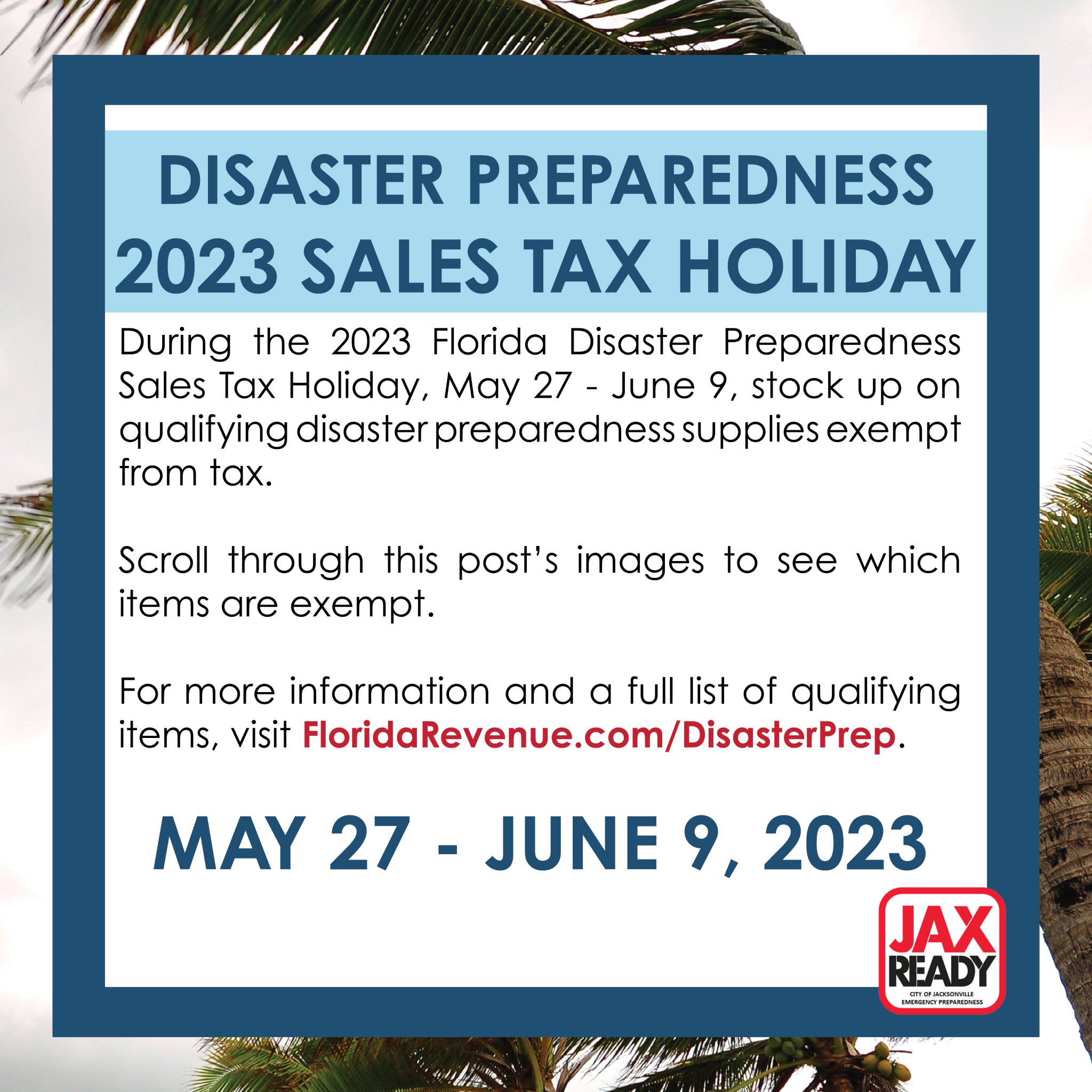 JaxReady on Twitter "The Florida Disaster Preparedness Sales Tax