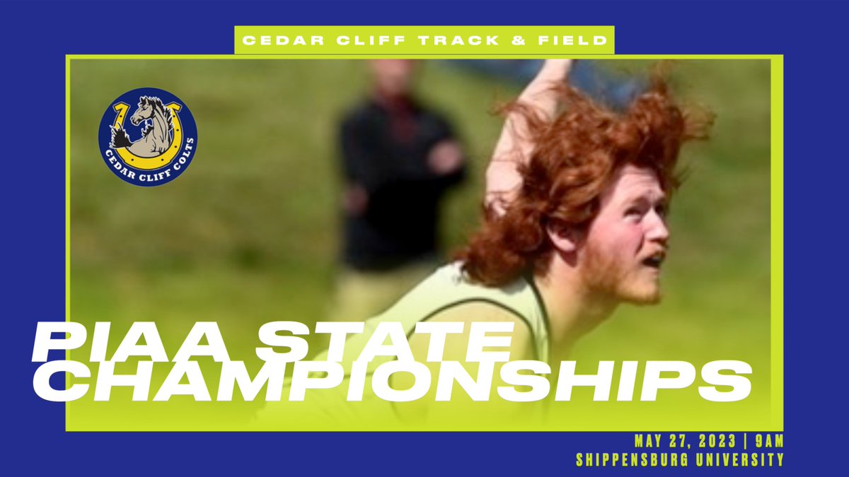 Best of Luck to Ethan Dorrell as he competes in the PIAA State Championship Meet this weekend in Javelin.  His event is slated for 9AM Saturday morning. #ColtPride