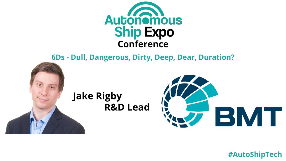 Join Jake Rigby, R&amp;D Lead <a href="/BMT_Global/">BMT</a>📍 #AutoShipTech Conference – 📆 June 20, 21 &amp; 22, in Amsterdam – where he will discuss the 6Ds - Dull, Dangerous, Dirty, Deep, Dear, Duration? Conference program ➡️: bit.ly/3BcOWYn
Book your conference pass: bit.ly/3HZCorg