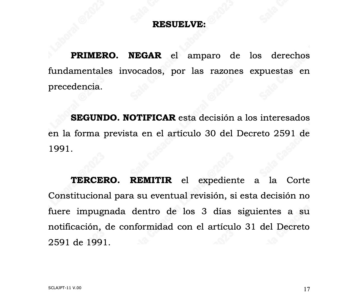 #PrimiciaW | La @CorteSupremaJ negó la tutela con la que el abogado Diego Cadena pretendía tumbar la sanción en su contra por soborno a testigos en el caso del expresidente Álvaro Uribe (@AlvaroUribeVel).