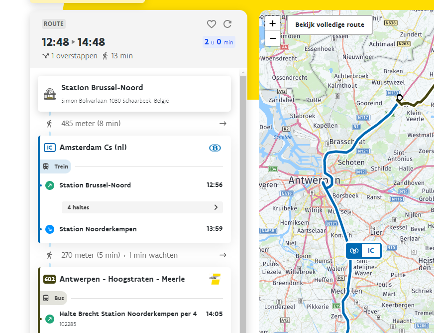 Quakke's tweet photo. @delijn Jullie reisplanner is nog niet helemaal bekend met de doorgaande tunnel van Antwerpen Centraal die in 2007 is geopend. Het terugsteken over Antwerpen Oost is sindsdien niet meer nodig. ;-) https://t.co/acjMwh74YX