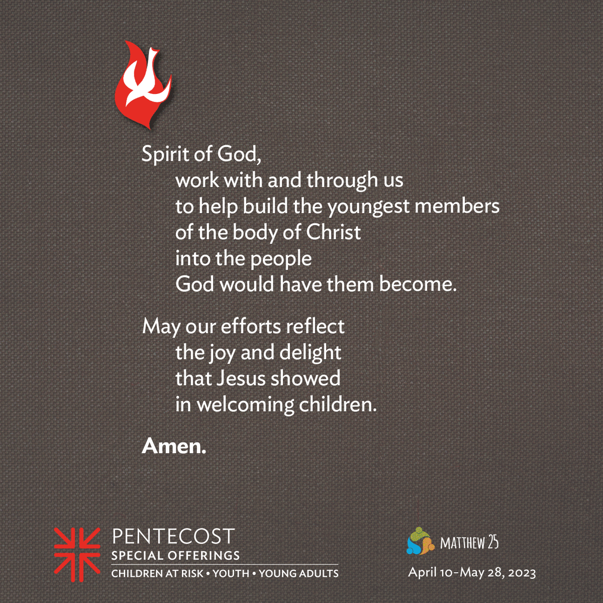 PYTRIENNIUM's tweet photo. It’s Pentecost Sunday! Pentecost Offering unites us in a church-wide effort to support young people and inspire them to share their faith, ideas, and unique gifts with the church and the world. Text PENTECOST to 91999 to donate. You can also donate online https://t.co/RUST4lMvit https://t.co/ivuhO8iKMV