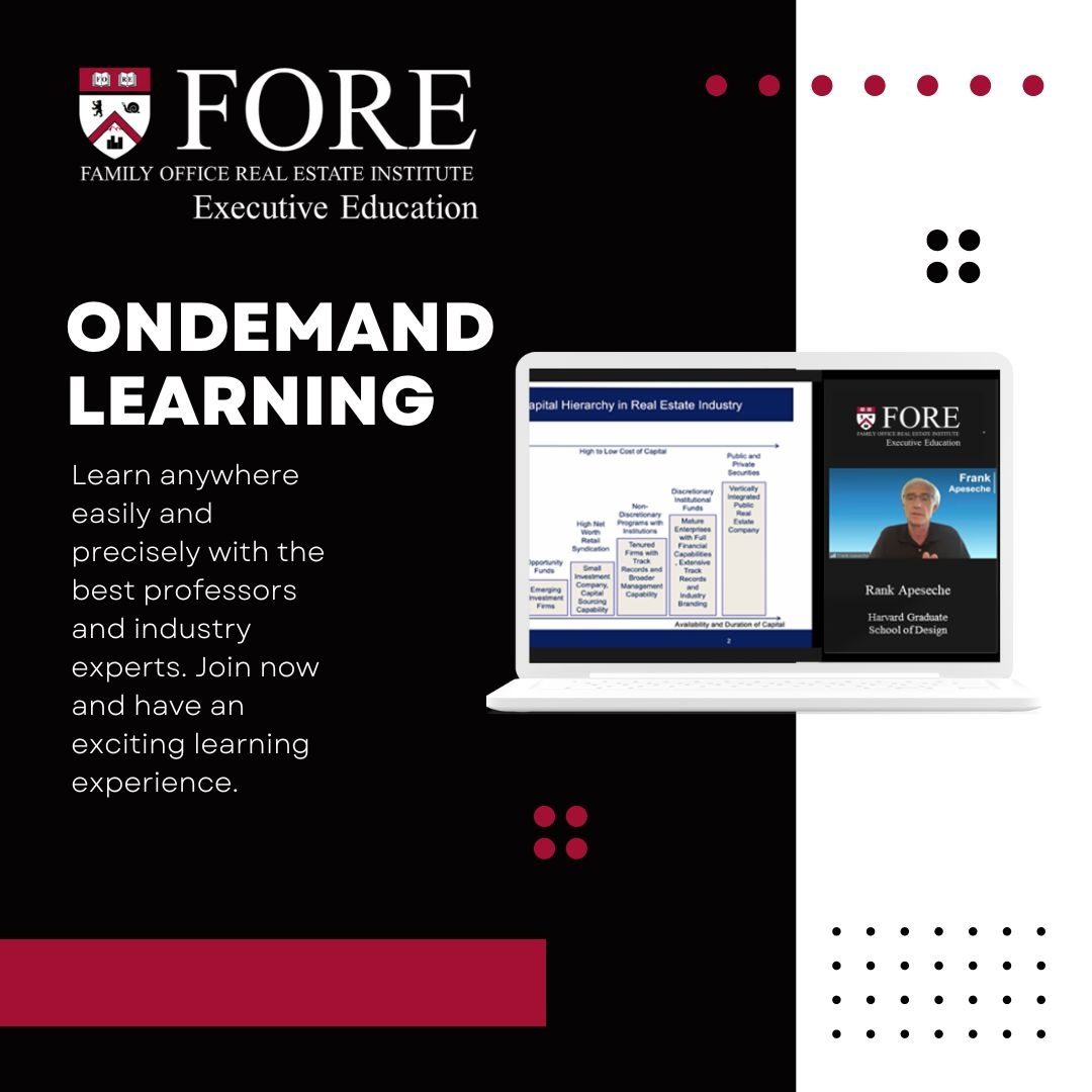 What a GREAT resource to learn from some of the best professors in the world!!
zurl.co/9QMK 

 #familyoffices #familyoffice #realestate #familyofficerealestateinvesting #foreinstitute #djvankeuren #harvard #singlefamilyoffice #multifamilyoffice #executiveeducation