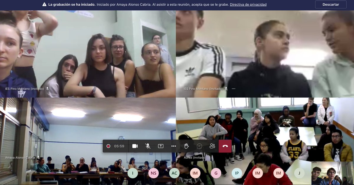 BazaloMaria's tweet photo. Videoconferencia final del proyecto #eTwinningPlus Micro&Nano donde nos hemos visto alumnos y el maravilloso equipo docente del proyecto para compartir impresiones, ¡muchísimas gracias a alumnos/profes@amayairakasle @Icheto64 @najoua_slatnia @estherpuerto @agardebu @eTwinning_es https://t.co/vvkMHNUHPl