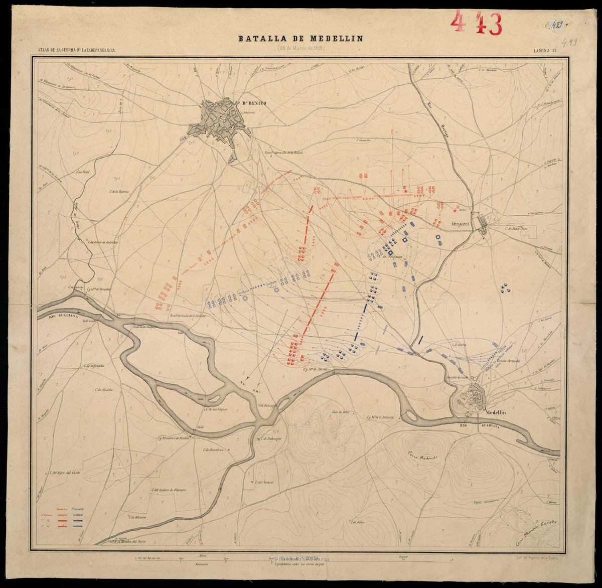 MuseoGCCampillo's tweet photo. La Biblioteca Virtual de Defensa conserva un completo Atlas de la Guerra de la Independencia española. De #Extremadura cuenta con la Batalla de #LaAlbuera (1811), Sitio de #Badajoz (1811) y la Batalla de #Medellín (1809) ➡️https://t.co/fnZ5c72cIw https://t.co/cAMvMPutzQ