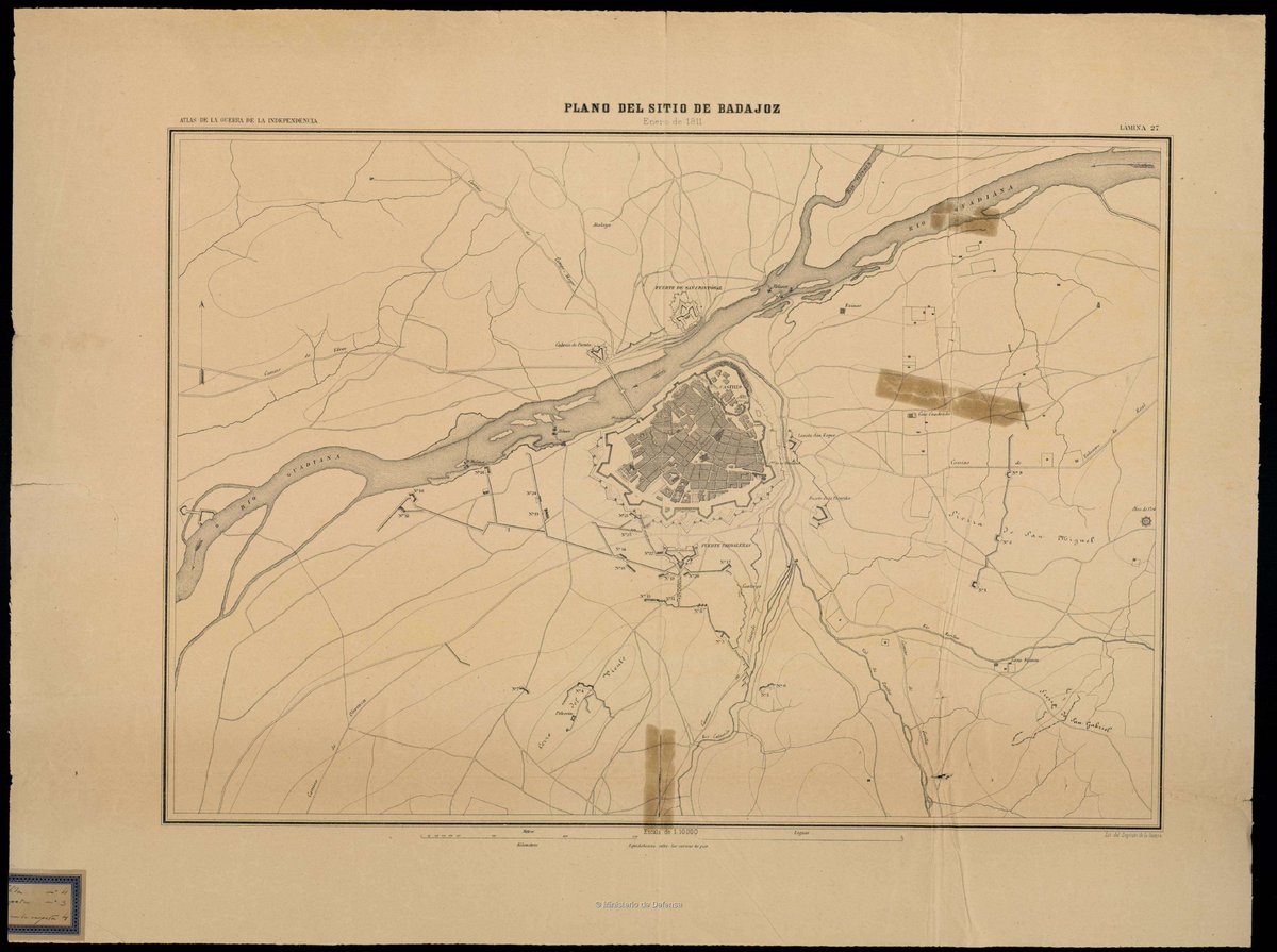 MuseoGCCampillo's tweet photo. La Biblioteca Virtual de Defensa conserva un completo Atlas de la Guerra de la Independencia española. De #Extremadura cuenta con la Batalla de #LaAlbuera (1811), Sitio de #Badajoz (1811) y la Batalla de #Medellín (1809) ➡️https://t.co/fnZ5c72cIw https://t.co/cAMvMPutzQ