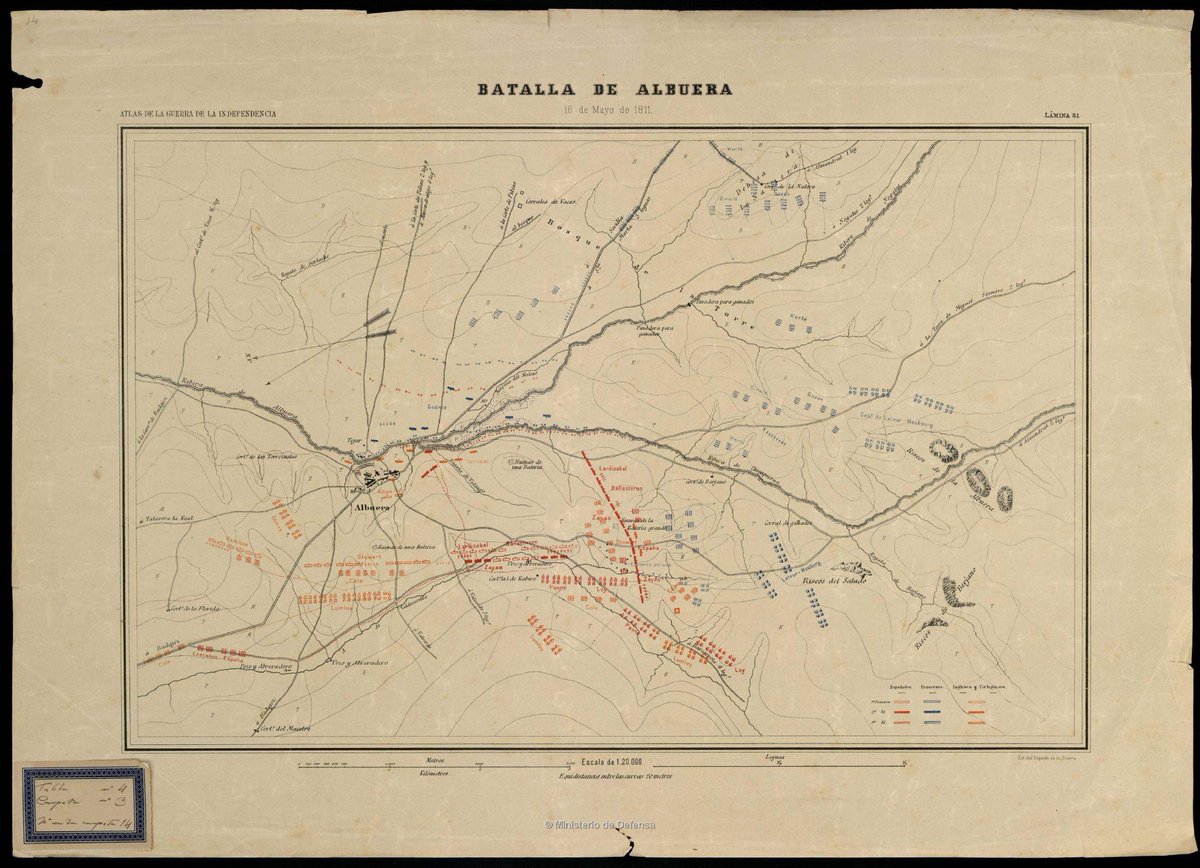 MuseoGCCampillo's tweet photo. La Biblioteca Virtual de Defensa conserva un completo Atlas de la Guerra de la Independencia española. De #Extremadura cuenta con la Batalla de #LaAlbuera (1811), Sitio de #Badajoz (1811) y la Batalla de #Medellín (1809) ➡️https://t.co/fnZ5c72cIw https://t.co/cAMvMPutzQ