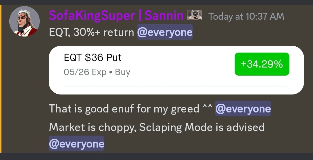 SofaKingSuper's tweet photo. I was able to scalp
$NFLX and $EQT.
Using Sexy SectorNomics yesterday. 2/2.
Watch the Team.
Get their roster.
Qualify the best player.
Then put them to work.
$XLC $XLE #Foyos
#OwnerMindState https://t.co/wfGqtb1Lw9