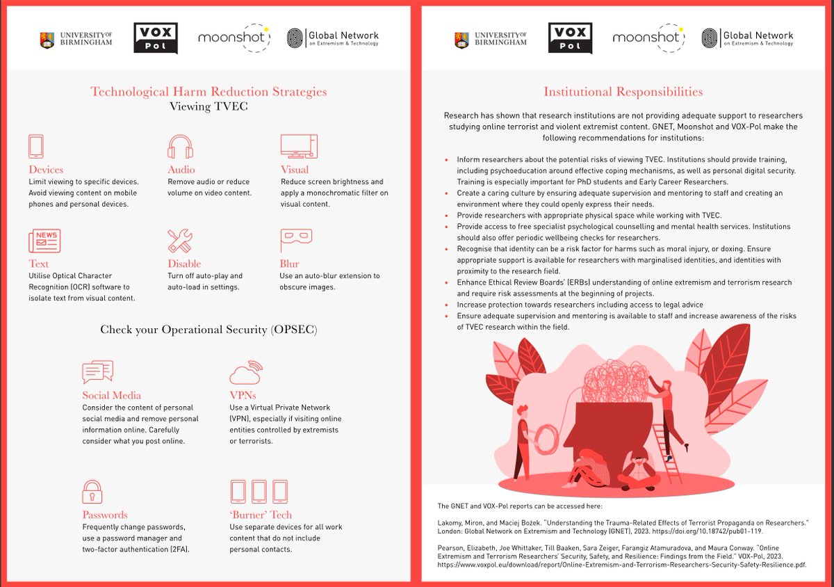 Dr Elizabeth Pearson (@lizzypearson) on Twitter photo Fantastic infographic to help online extremism researchers safeguard their welfare. Produced by <a href="/NicolaMathieso3/">Nicola Mathieson</a> at <a href="/GNET_research/">GNET</a> & based on GNet, our <a href="/VOX_Pol/">VOX-Pol</a> REASSURE & @MoonshotTeam research. One of many excellent take-aways from GNet Conference this week <a href="/KingsCollegeLon/">King's College London</a> Fantastic infographic to help online extremism researchers safeguard their welfare. Produced by <a href="/NicolaMathieso3/">Nicola Mathieson</a> at <a href="/GNET_research/">GNET</a> & based on GNet, our <a href="/VOX_Pol/">VOX-Pol</a> REASSURE & @MoonshotTeam research. One of many excellent take-aways from GNet Conference this week <a href="/KingsCollegeLon/">King's College London</a>
