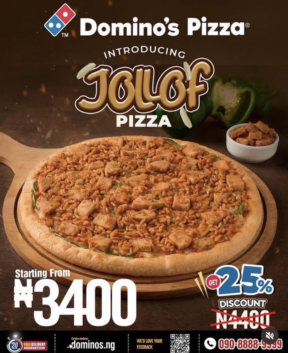 Dominoes “Jollof pizza”